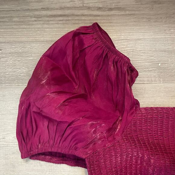 Heart & Heels fuchsia shocked mini dress with a sweetheart neckline size medium - Picture 7 of 16